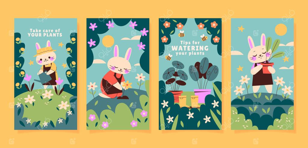 قالب اینستاگرام مجموعه استایل کاوایی