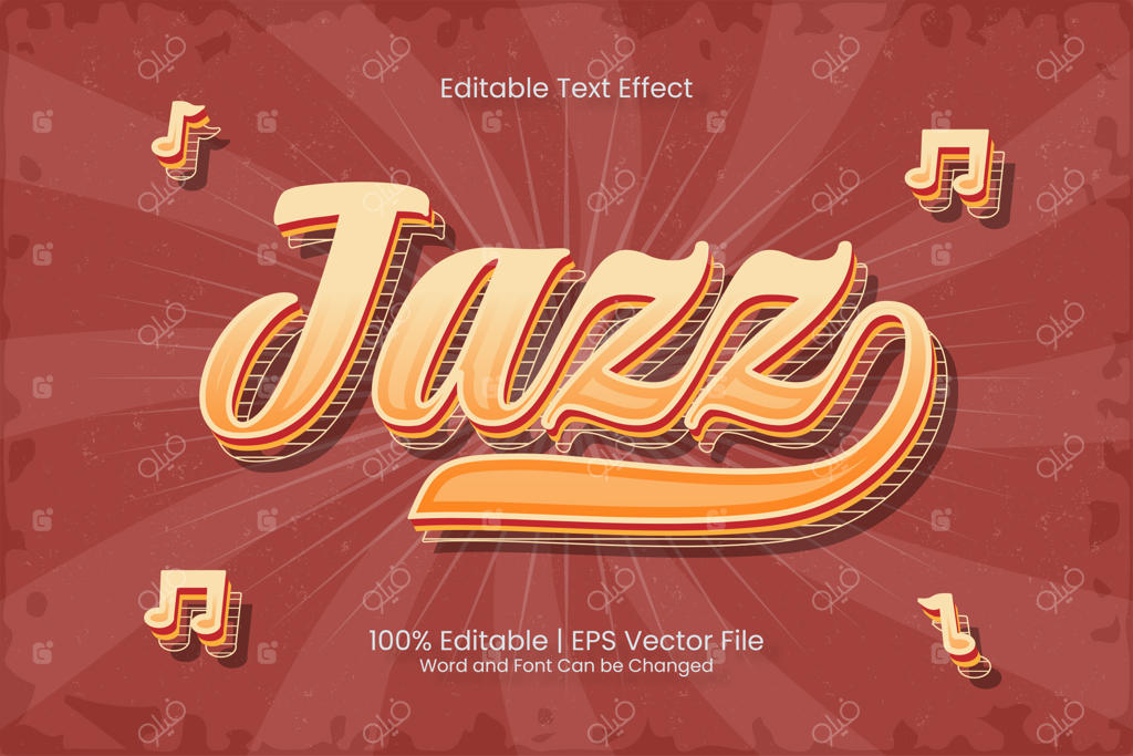 افکت متن قابل ویرایش - سبک وینتیج و رترو موسیقی جاز
