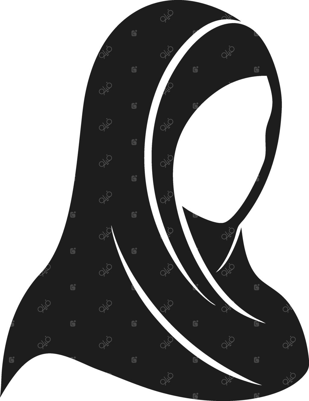 تصویرسازی سیلوئت زن مسلمان با حجاب
