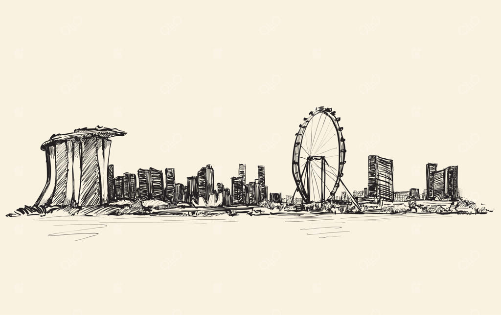 طرح منظره شهری سنگاپور