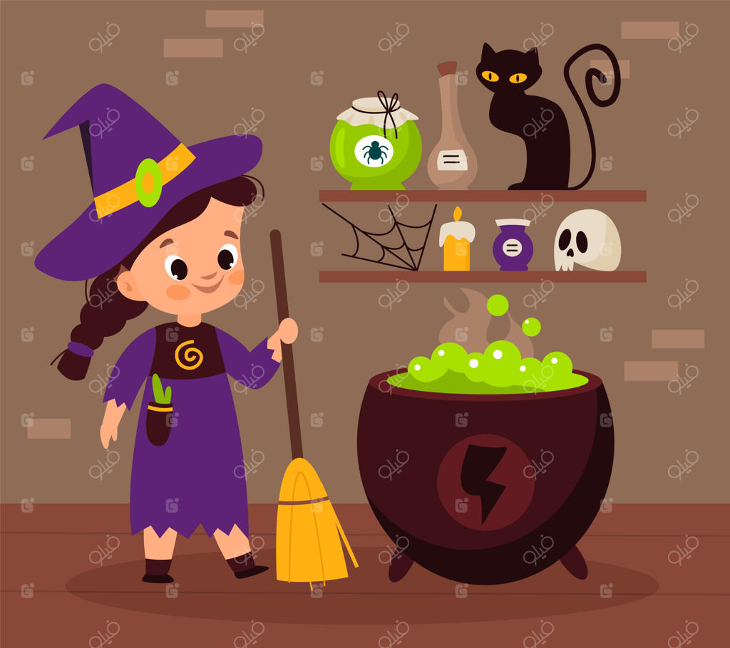 جادوگر هالووین: افسون‌ساز در حال دم کردن معجون جادویی

در این تصویر مفهومی، جادوگری که جارویی در دست دارد و درکنار دیگ خود طلسم‌ها و زهرها را آماده می‌کند، به تصویر کشیده شده است. گربه سیاه یا جمجمه‌ای نیز در اطرافش دیده می‌شود و نشانگر خانه یک جادوگر وا