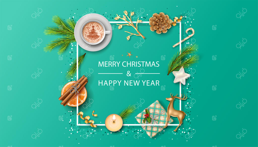 بنر تبریک کریسمس و تعطیلات سال نو
