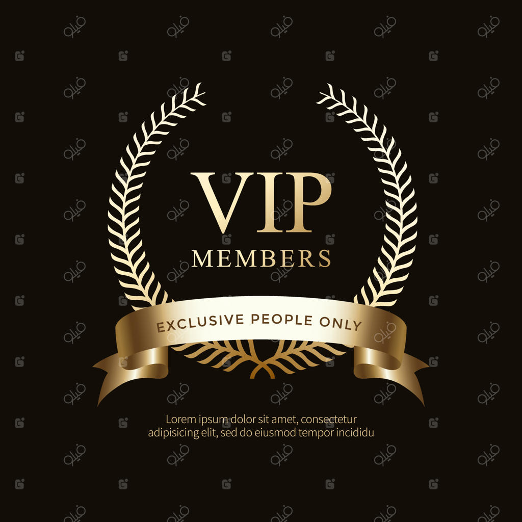 برچسب‌های لوکس VIP و نشان‌های طلایی‌شکل
