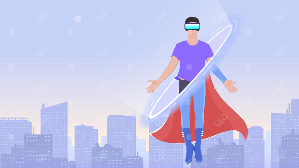 مردی با عینک واقعیت مجازی به شخصیت خودش در بازی تبدیل می‌شود