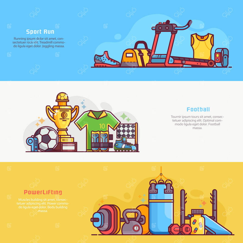 بنرهای تبلیغاتی فعالیت‌های ورزشی