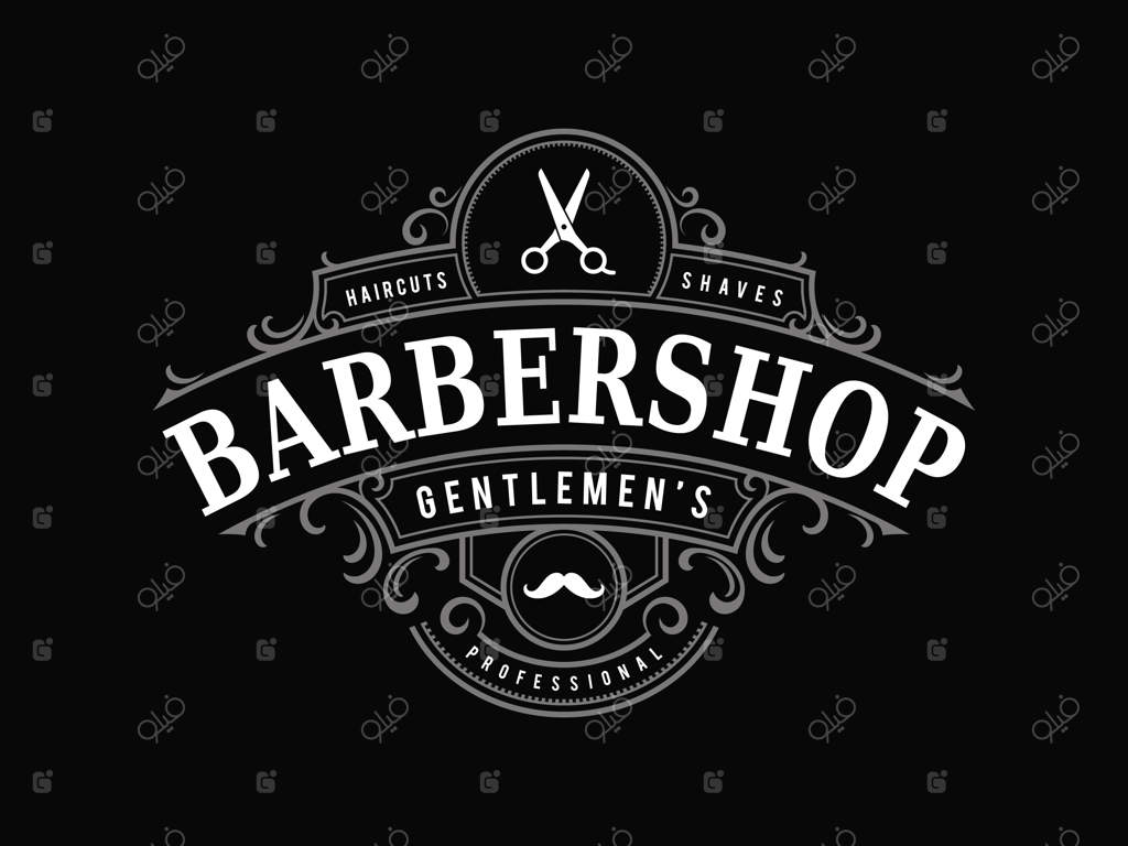 لوگوی تزئینی کلاسیک آرایشگاه