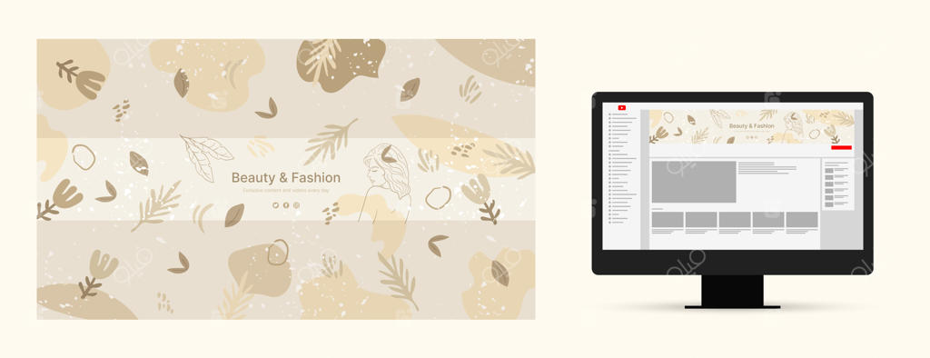 بنر یوتیوب با طراحی دستی و تخت