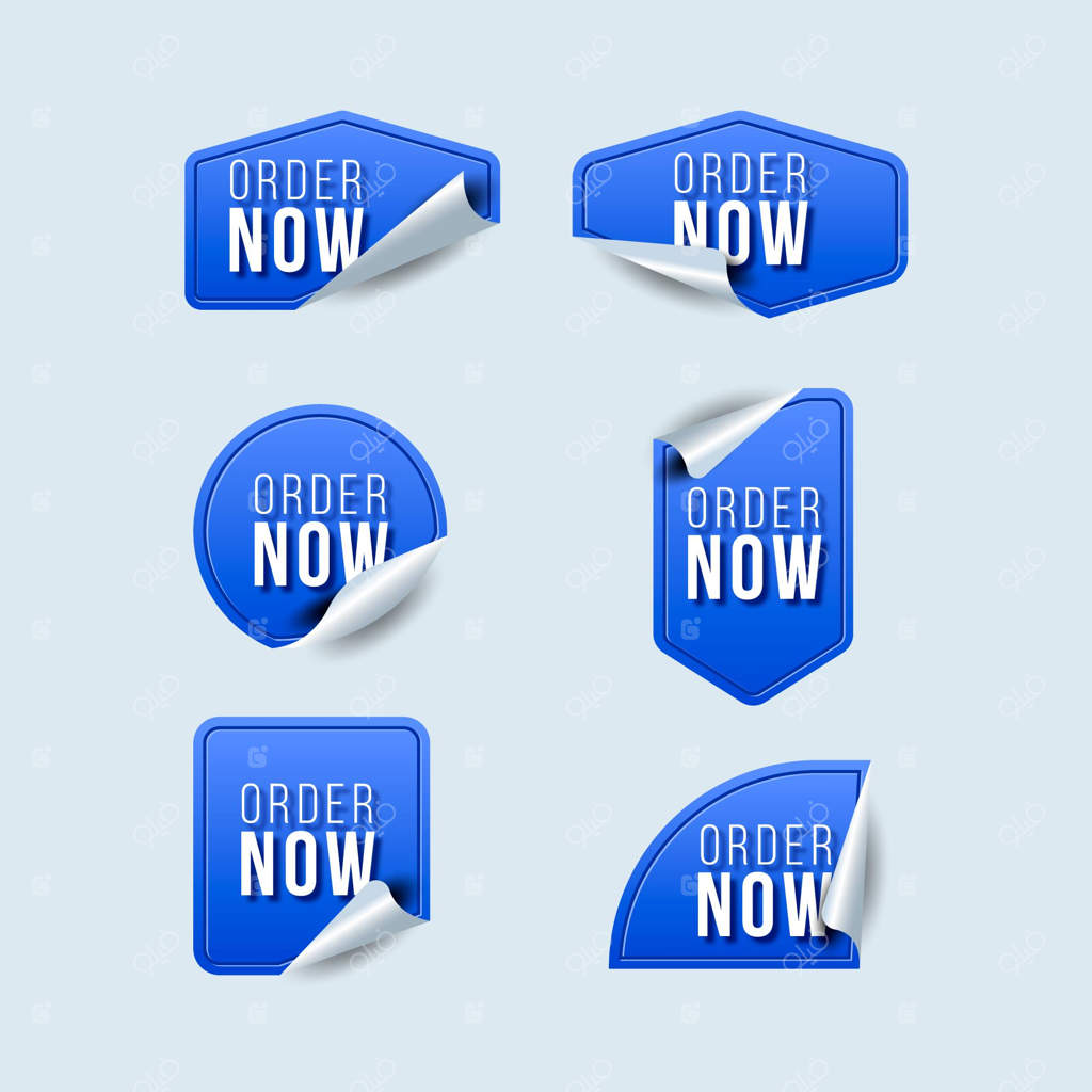 برچسب‌های سفارش فوری آبی