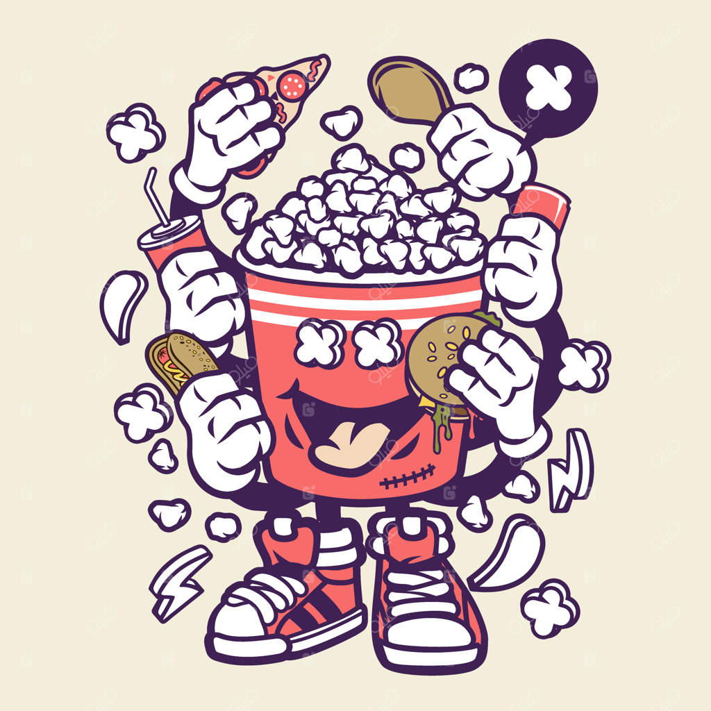 شخصیت کارتونی هیولای پاپ کورن