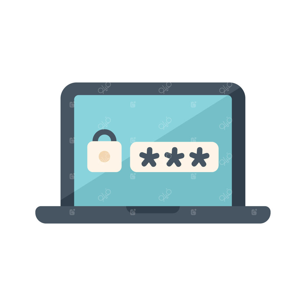 آیکون وکتور تخت امنیت لپ‌تاپ، اینترنت و موبایل