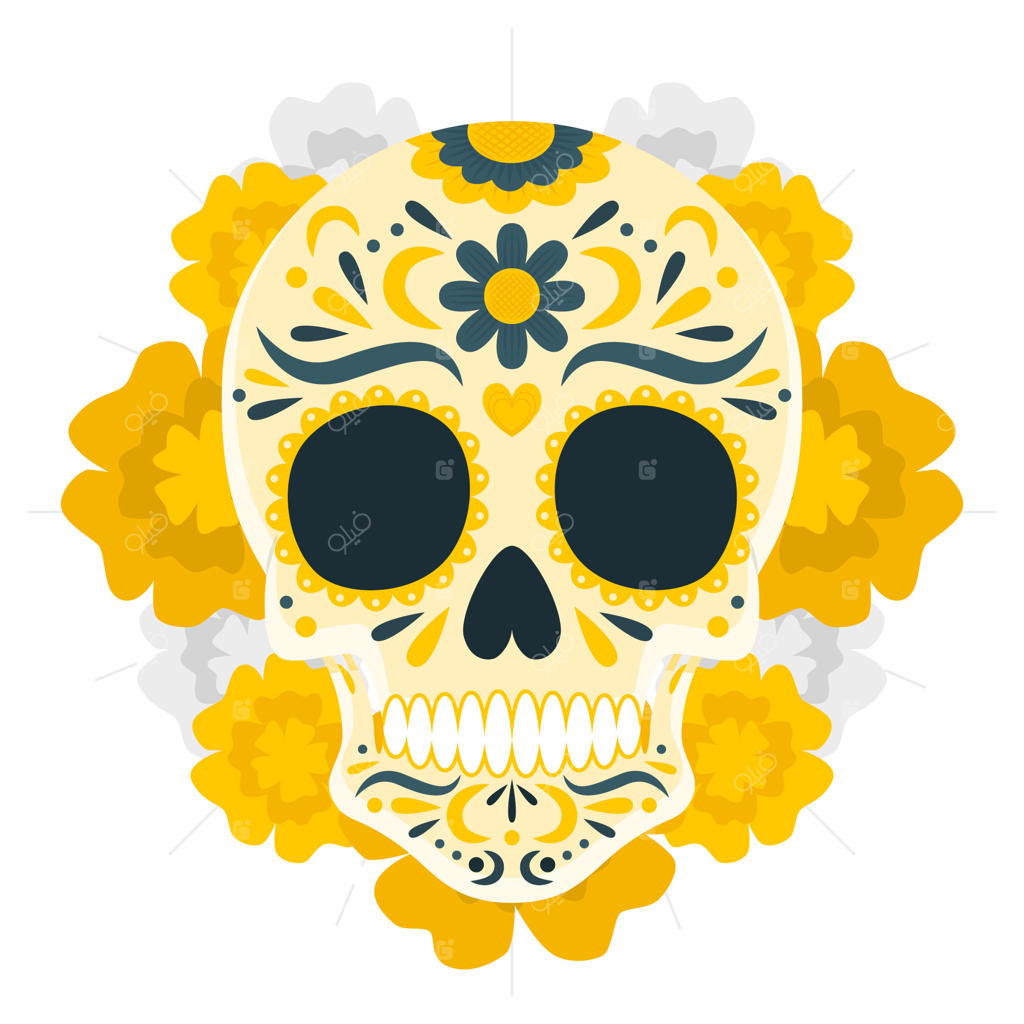 تصویرسازی مفهومی جمجمه مکزیکی