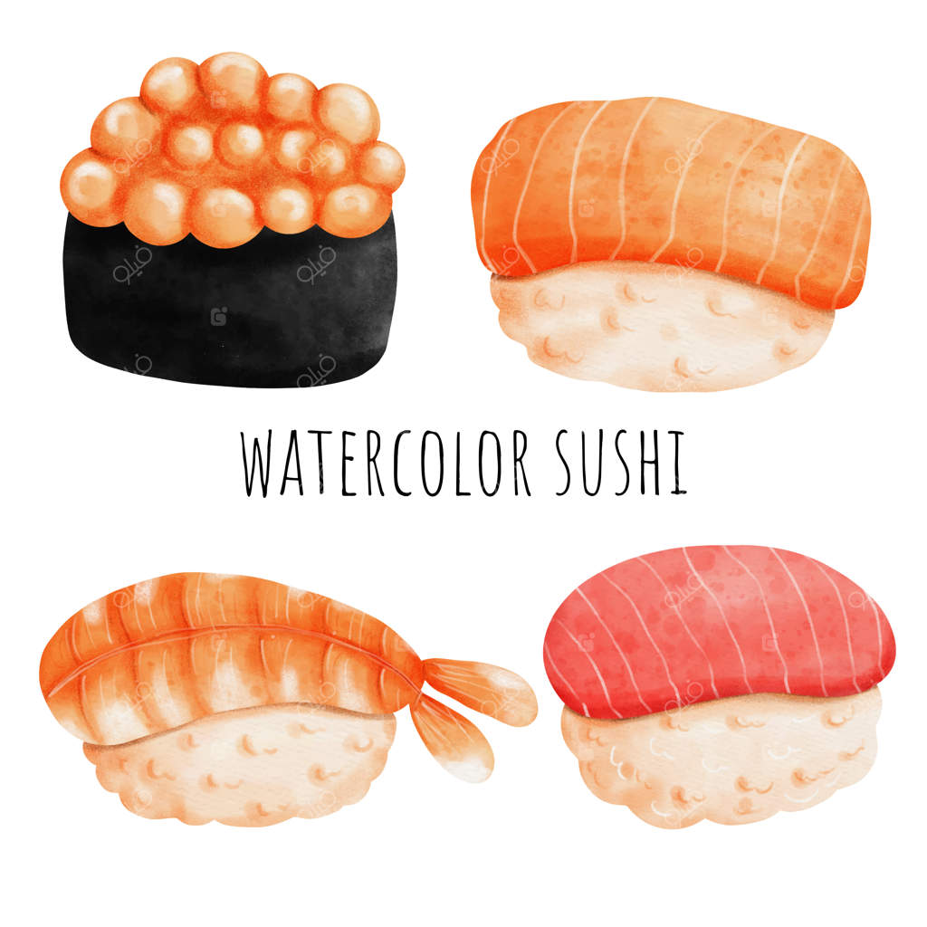 عنصر طراحی مینیمال سوشی خوشحال