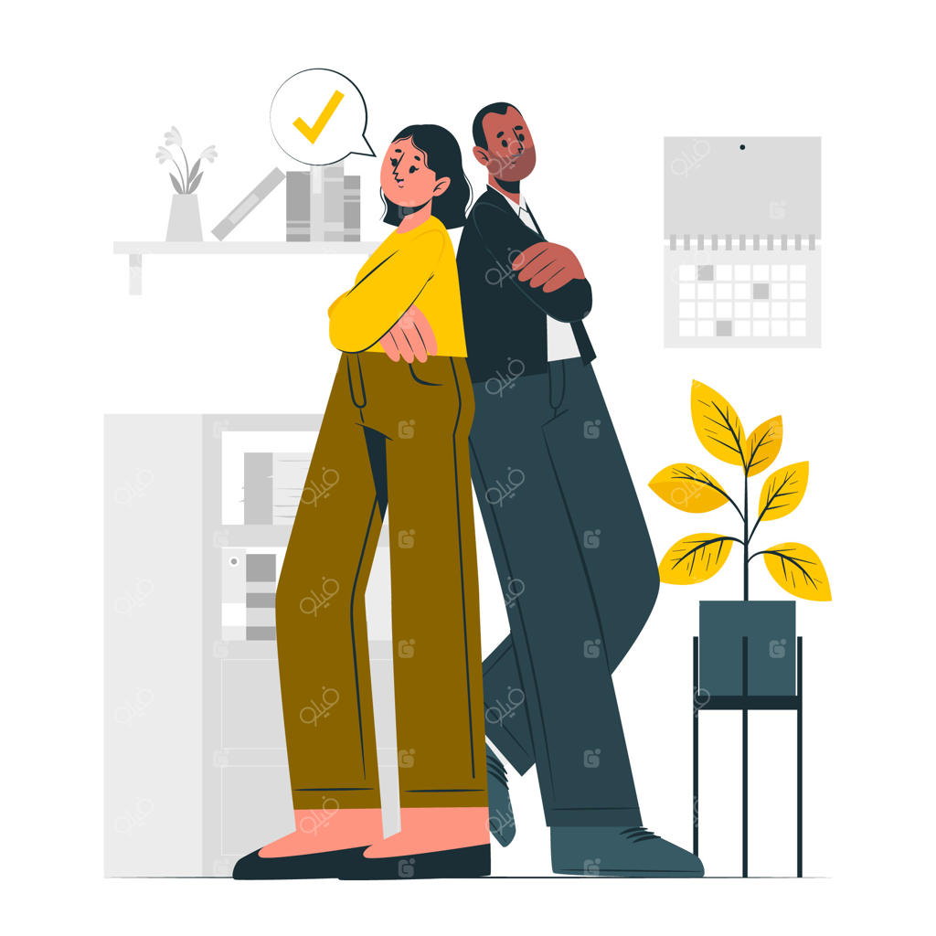 تصویرسازی مفهوم پشت سر هم