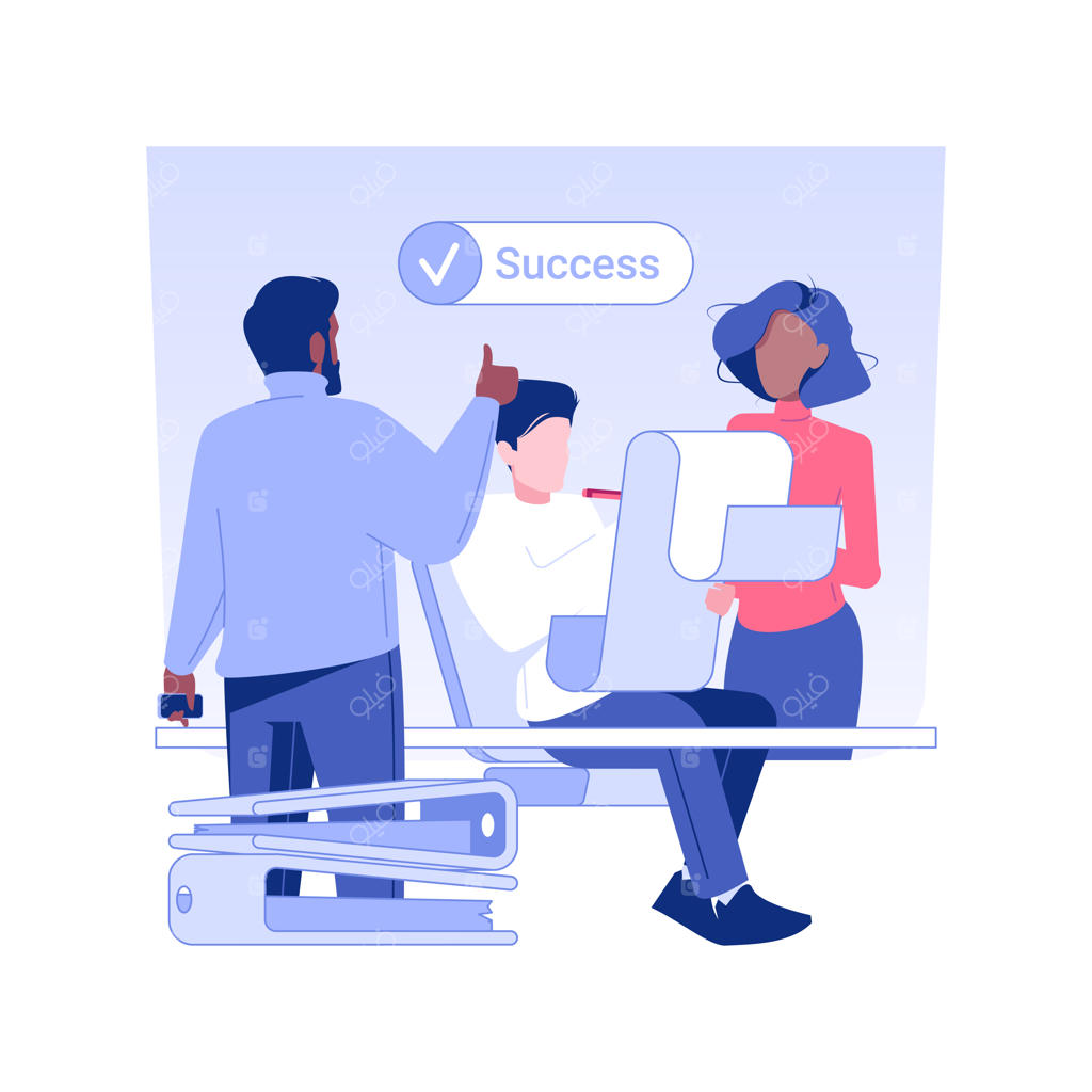 امضای قرارداد - تصویر مفهومی وکتور