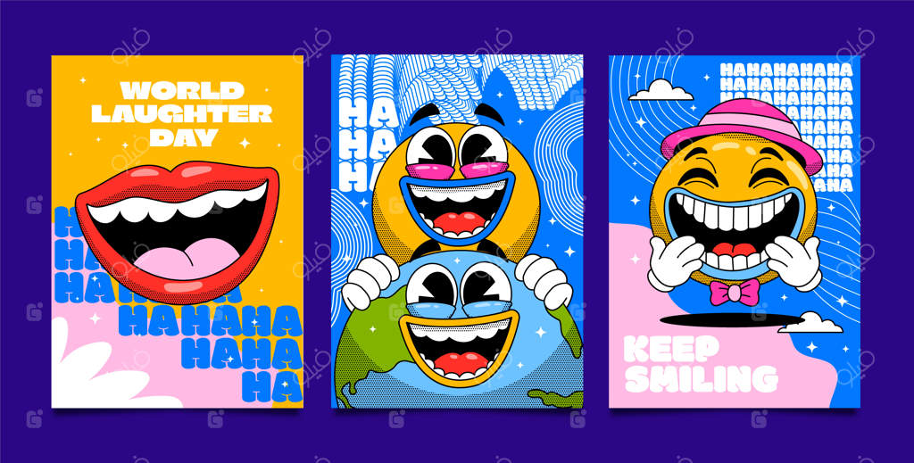 مجموعه کارت‌های تبریک دست‌ساز برای روز جهانی خنده