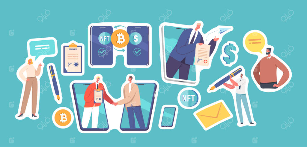 مجموعه برچسب‌ها اجرای قرارداد هوشمند در بلاکچین تبادل ارز دیجیتال و مفهوم مالی و فناوری