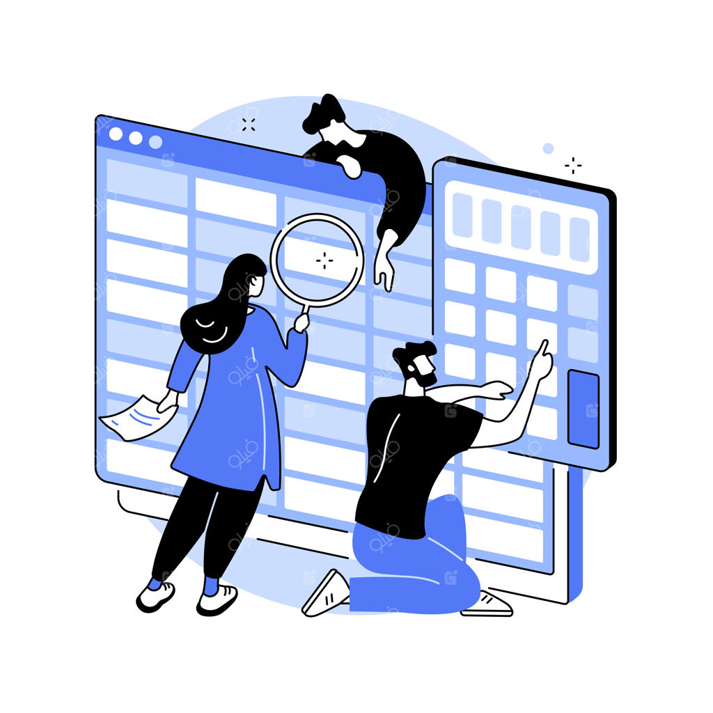 تصویر مفهومی انتزاعی حسابداری