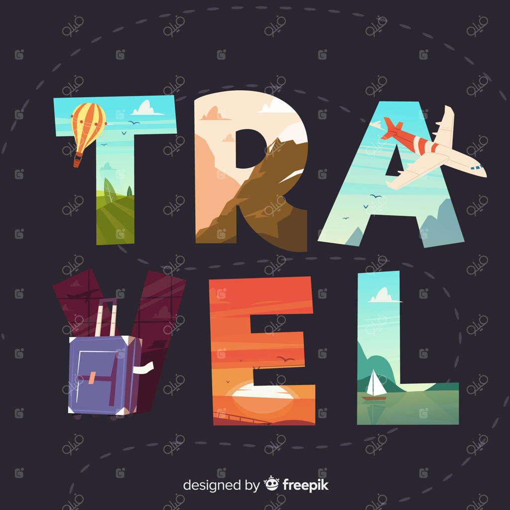 پس‌زمینه واژگان سفر با دست کشیده شده