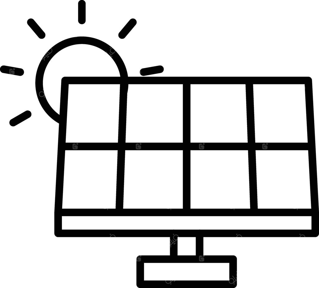 آیکون نموداری پانل خورشیدی