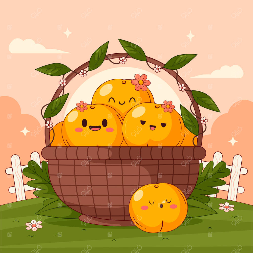 تصویر کشیده شده با دست زردآلو