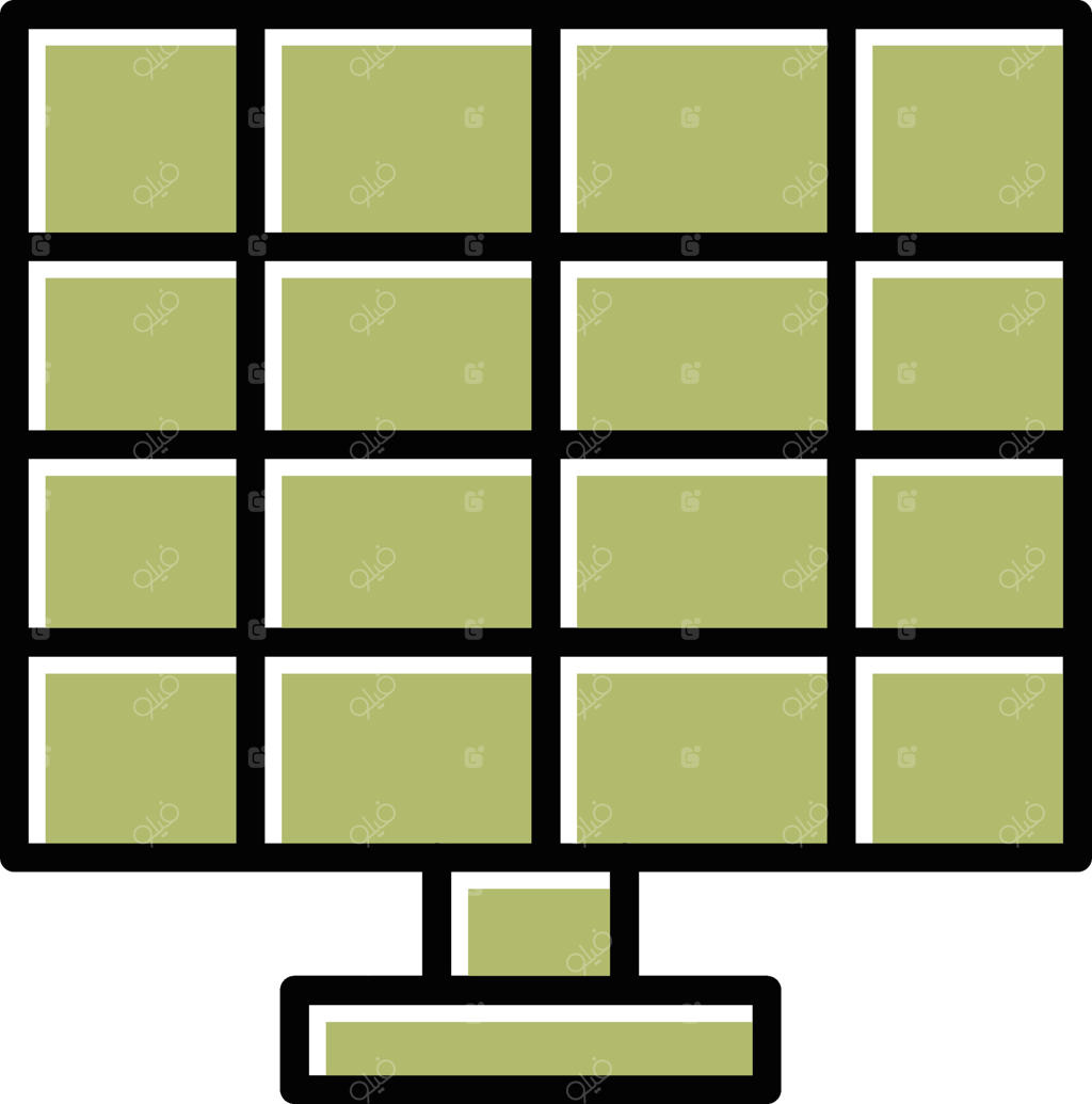 نماد وکتوری پنل خورشیدی II