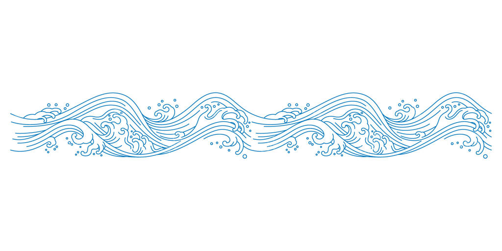 الگوی بدون درز امواج ژاپنی با طرح خطی