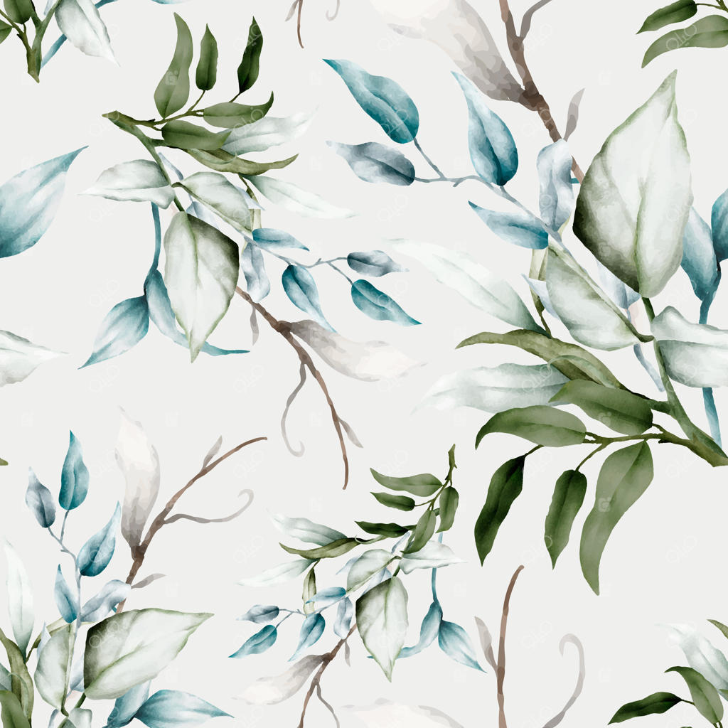 طرح یکپارچه برگ‌های آبرنگی لوکس