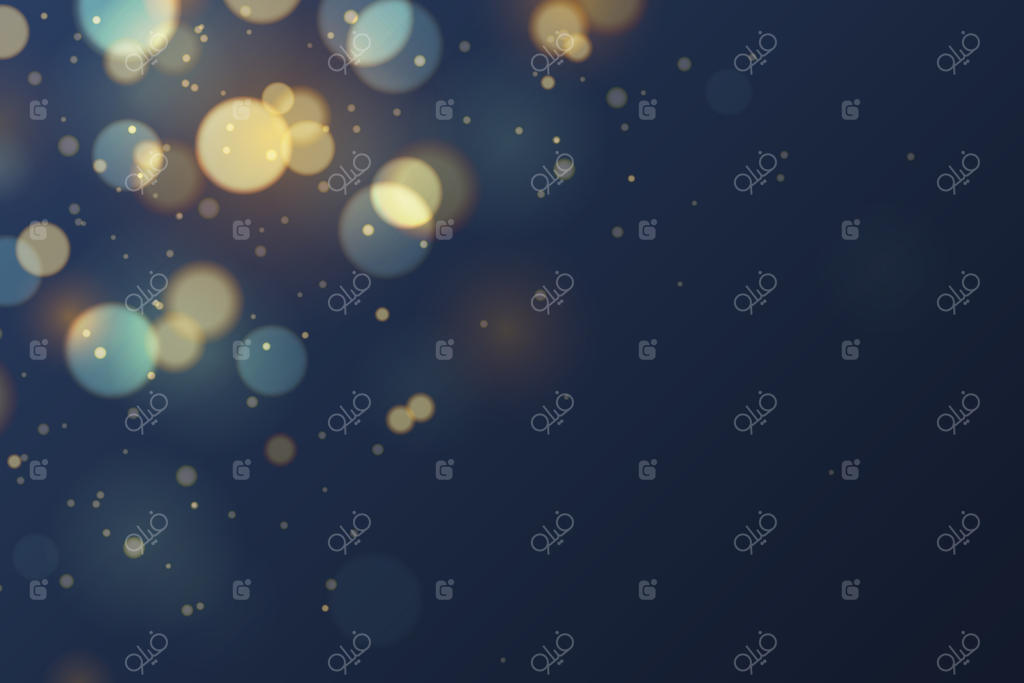 جلوه نورهای بوکه در پس‌زمینه تیره