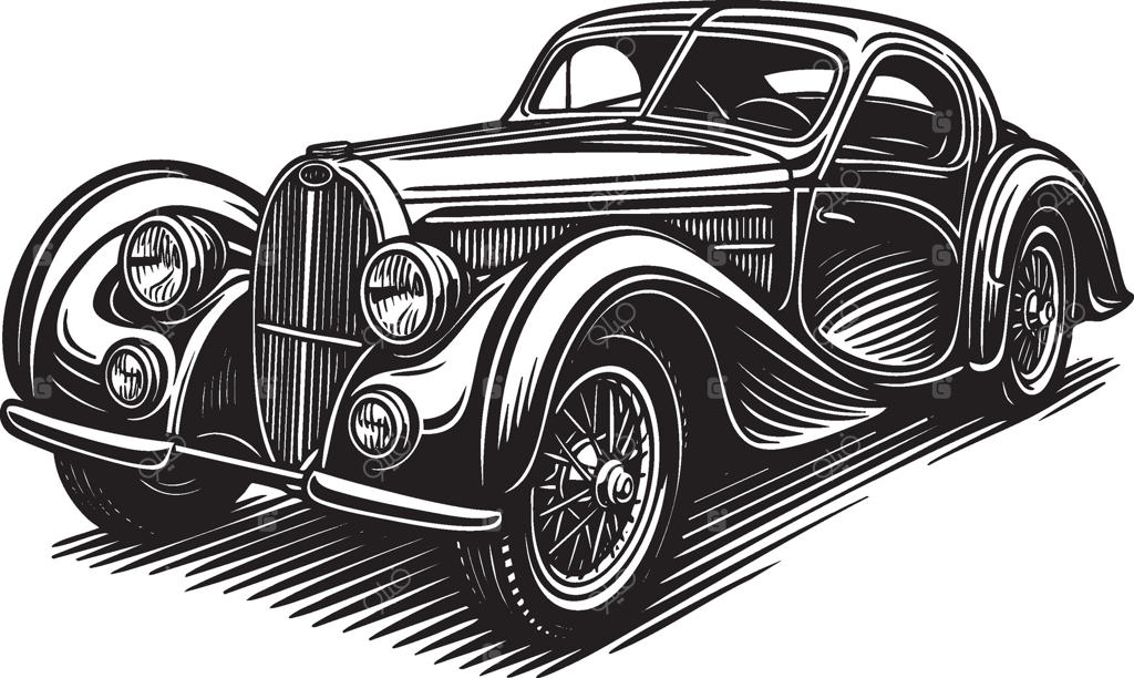 تصویری از یک خودروی کلاسیک