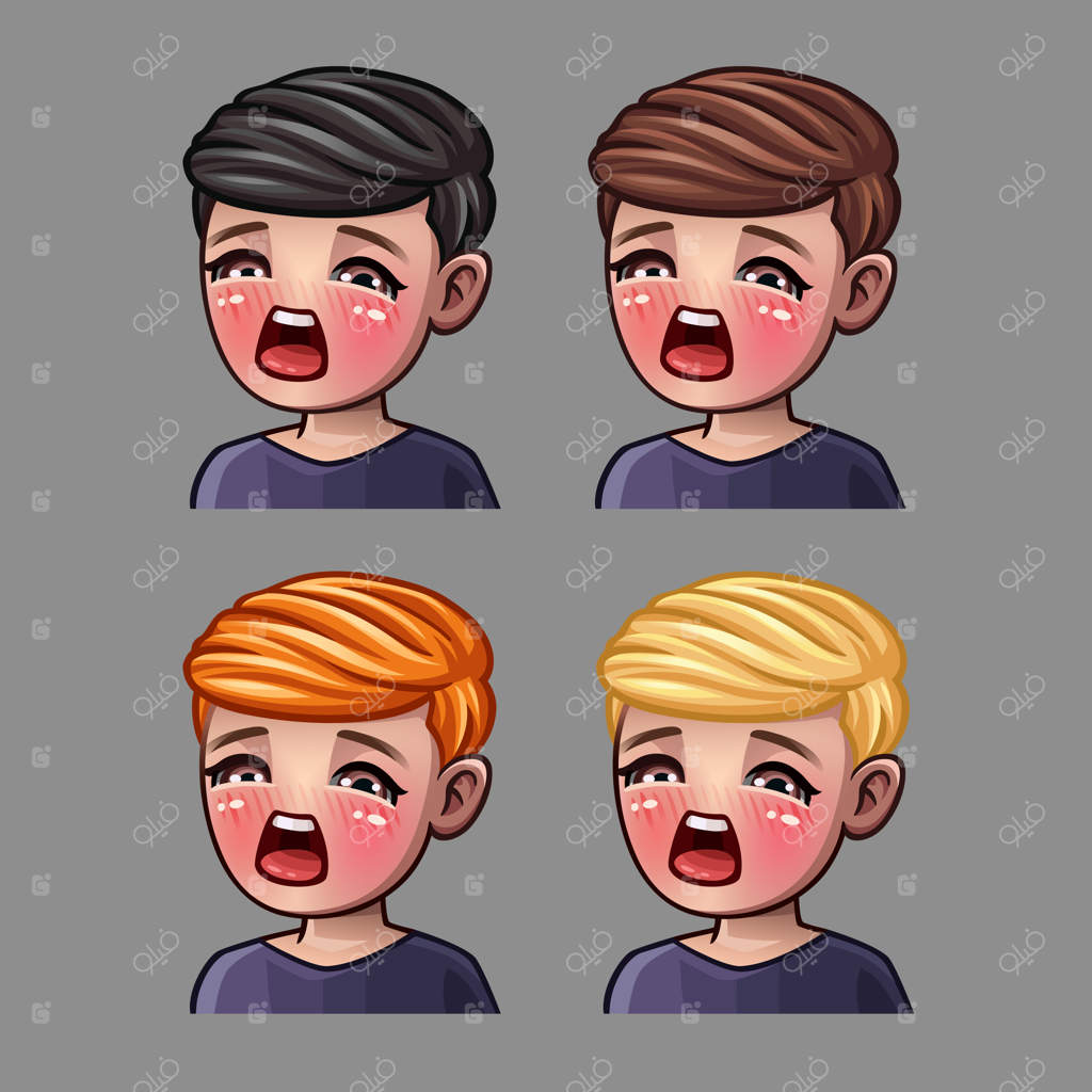 نمادهای احساسی مردانه برای شبکه‌های اجتماعی و استیکرها