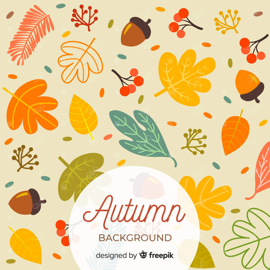 پاییز با پس‌زمینه‌ای از برگ‌های رنگارنگ