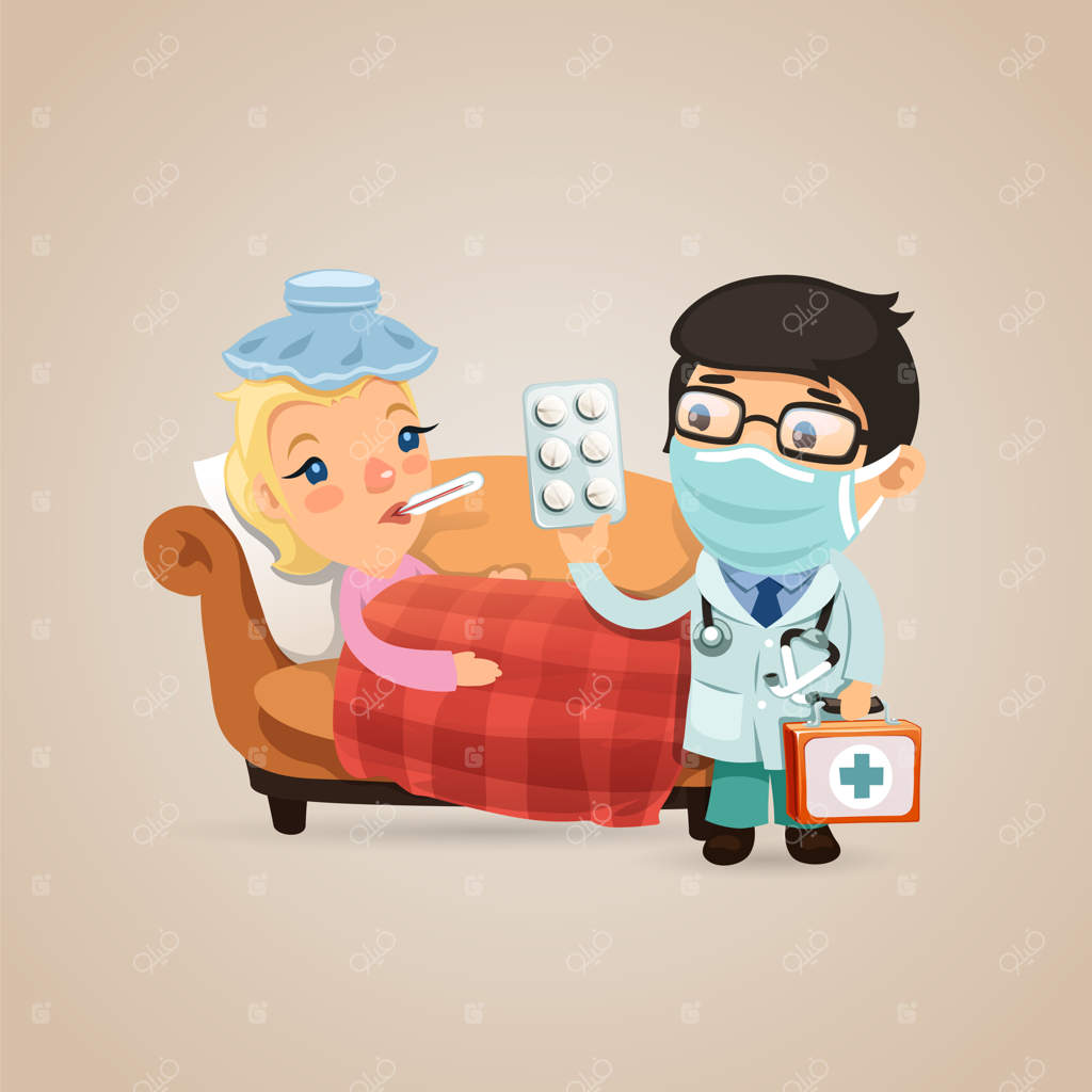 پزشک به ملاقات زن بیمار می‌رود