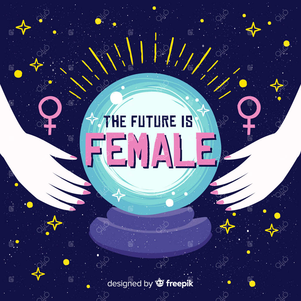 مفهوم مدرن فمینیسم با طراحی دستی