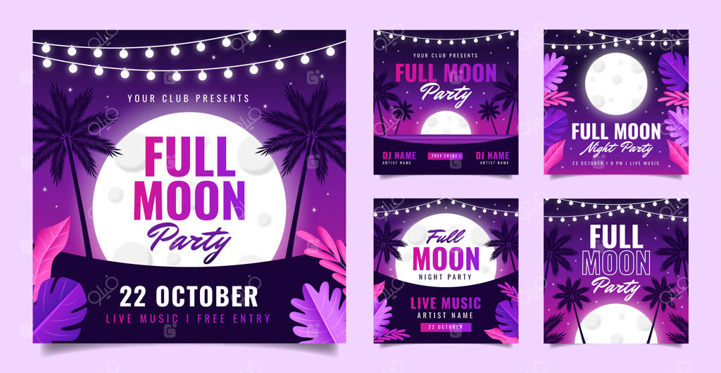 طراحی قالب جشن ماه کامل