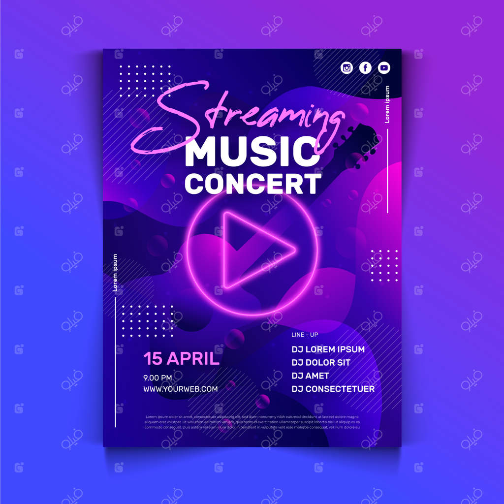 پوستر کنسرت موسیقی زنده آنلاین