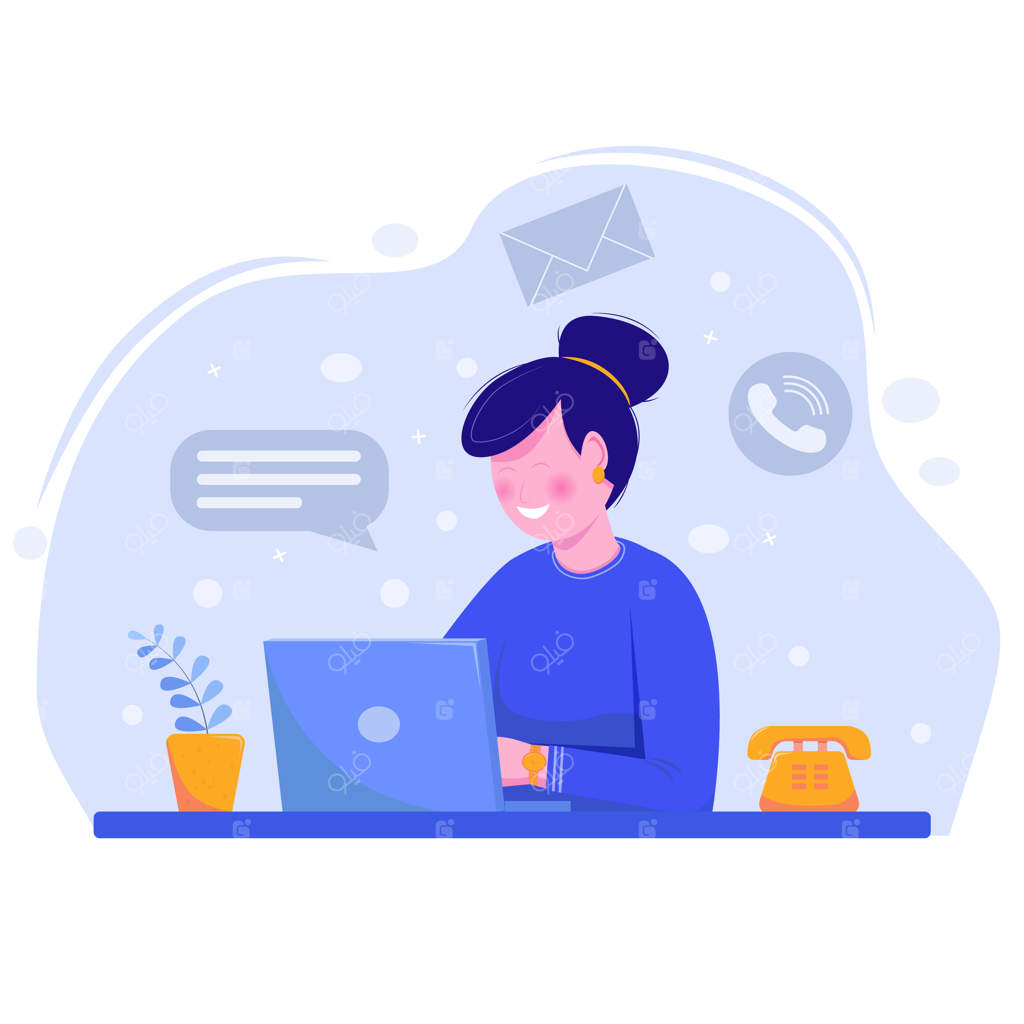 تصویرسازی مفهوم تماس با ما