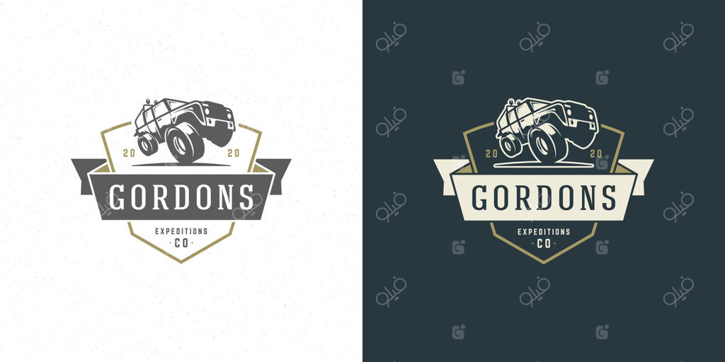 تصویر لوگو خودرو آفرود - ماجراجویی در فضای باز، اکسپدیشن سافاری، سیلوئت شاسی‌بلند