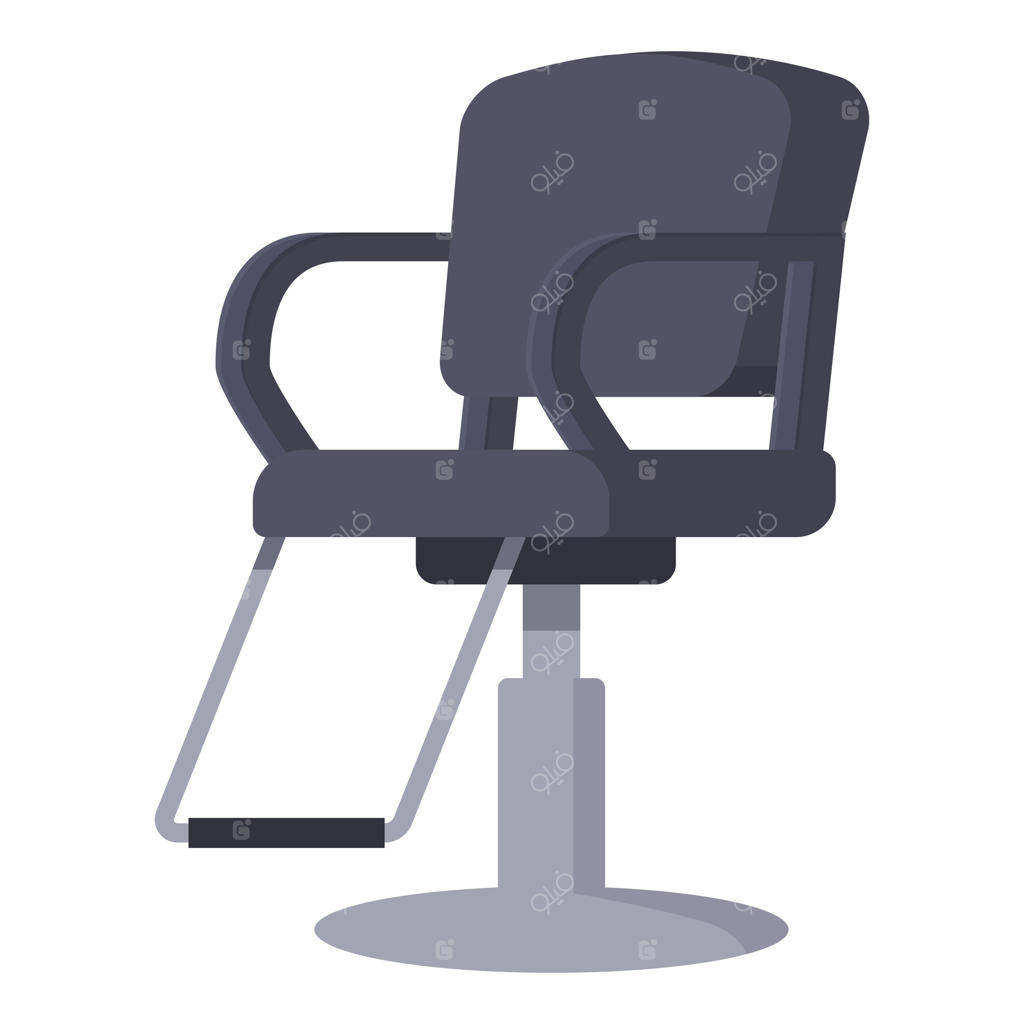 آیکون صندلی آرایشگاه با زیرپایی - خدمات یک استودیو کسب‌وکار