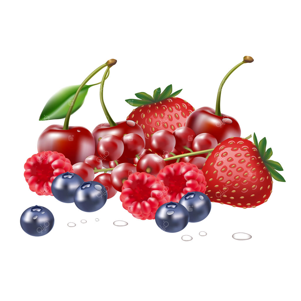 مجموعه‌ای از توت‌های تازه