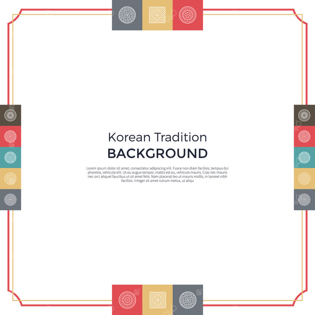 بنر با پس‌زمینه سنتی کره‌ای