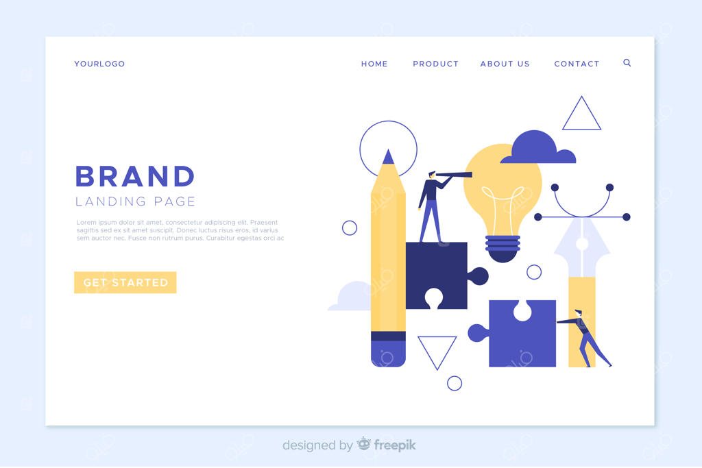 قالب صفحه فرود برندینگ ساده