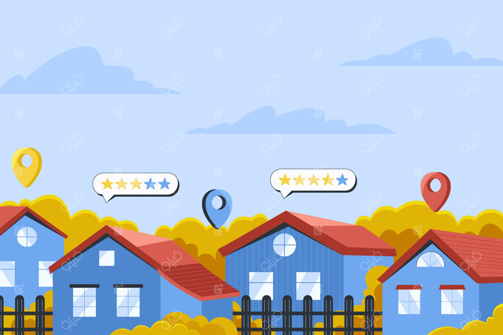 پس‌زمینه املاک طراحی شده با دست