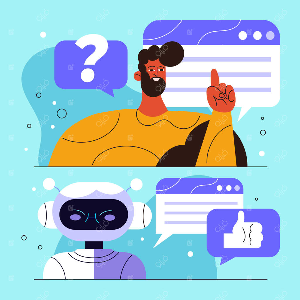 تصویر تعامل مردم با برنامه هوش مصنوعی