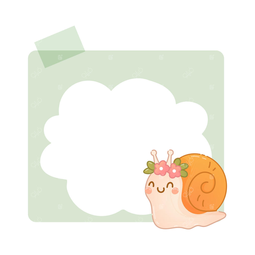 دفترچه یادداشت خالی با حلزون گل‌دار زیبا