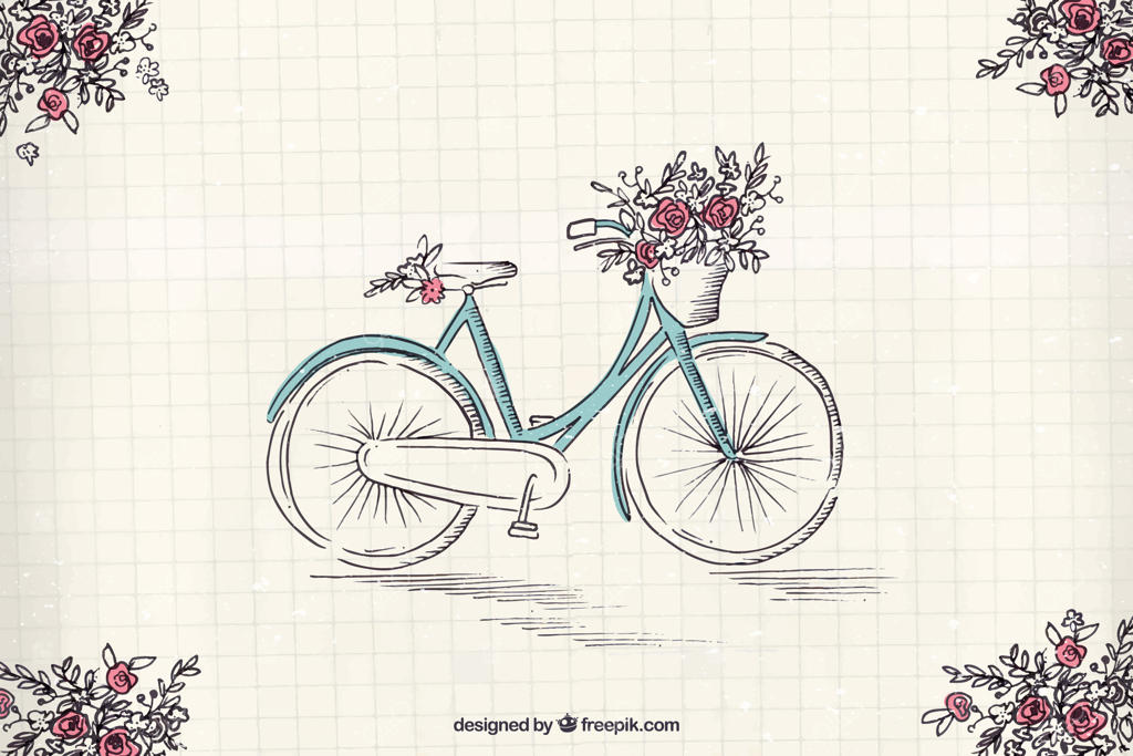 دوچرخه‌ای دست‌ساز با گل‌های زیبا