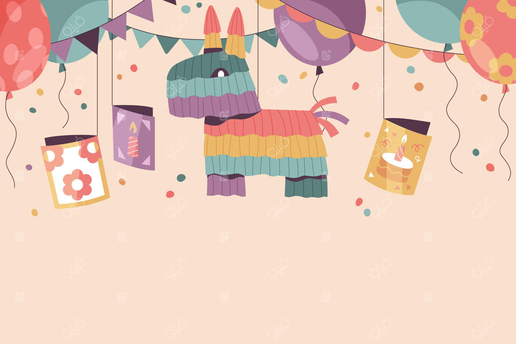 پس‌زمینه تولد با طراحی دستی