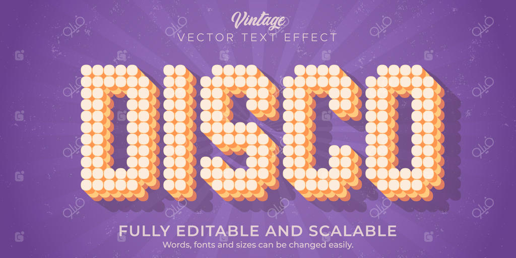 تاثیر متن رترو و وینتیج، استایل متن قابل ویرایش از دهه ۷۰ و ۸۰ میلادی