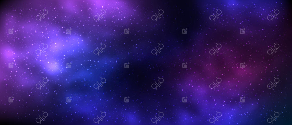 پس زمینه‌ی شگفت‌انگیز کیهانی در طیف بنفش و آبی