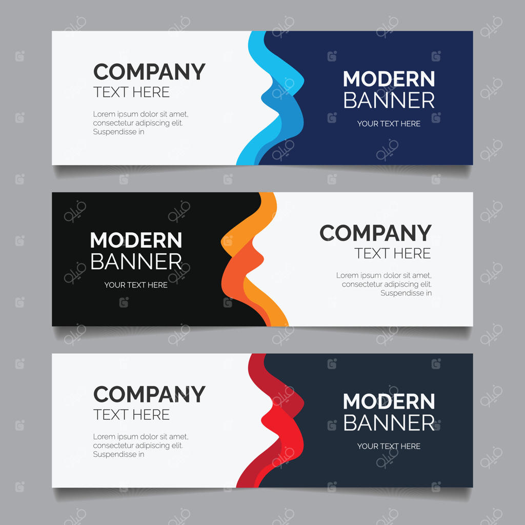 طراحی بنر کسب و کار انتزاعی