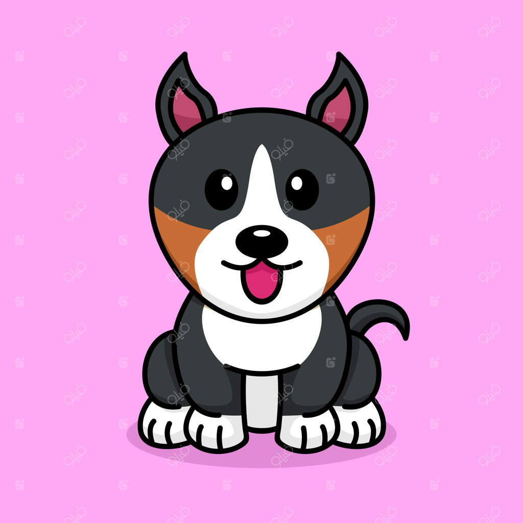 تصویر برداری با کیفیت از توله سگ بامزه